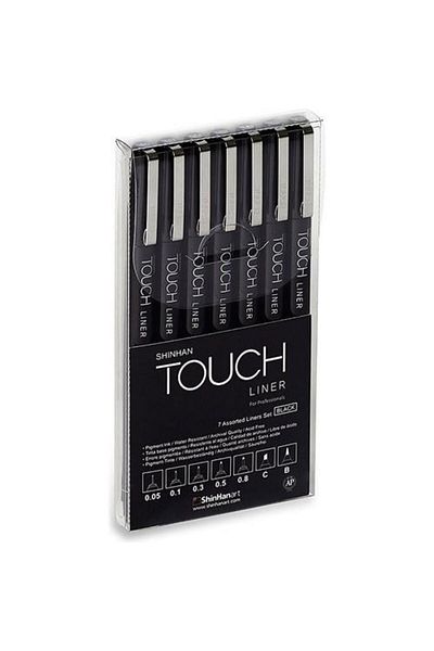 Shinhan Art Shinhan Touch Liner 7 Color 0.1 mm Pen - 4100007