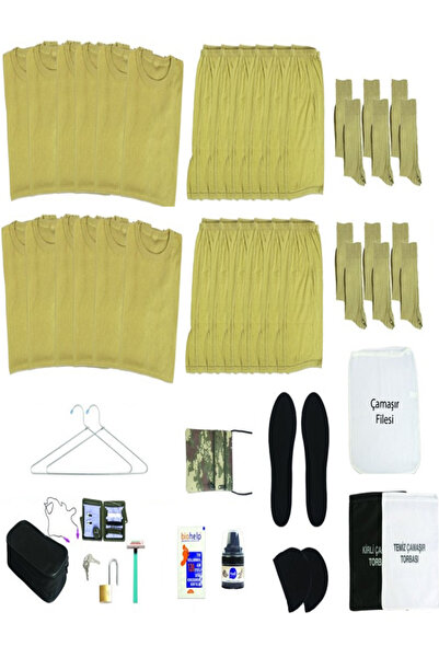 Akıncı Askeri Malzeme 50 Parça Acemi Bedelli Lüks Askerlik Seti 12 Set