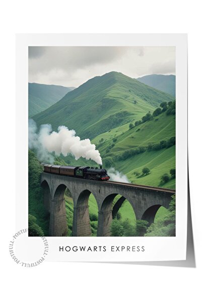 Postifull Magical Train Poster, Çerçevesiz Duvar Posteri, Dikey Duvar Tablosu...