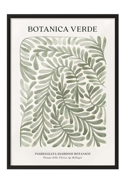 Postifull Siyah Çerçeveli Tablo, Poster ve Çerçeve Seti, Botanica Verde Comfo...