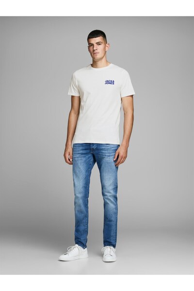 Jack & Jones Jack Jones Jjecorp Logo O Collar Men's Tshi̇rt 12151955Sg