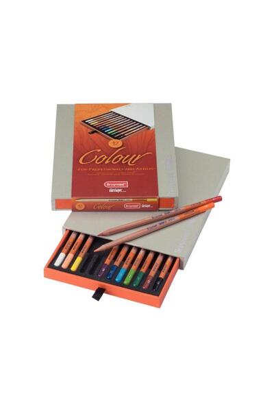 Bruynzeel مجموعة أقلام تلوين جافة - 12 لونًا (سلسلة تصميم فاخرة في علبة)
