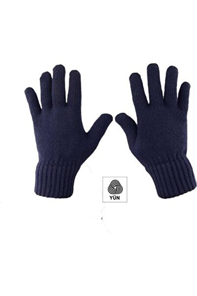 yünsü Jandarma Asayiş Lacivert Yün Kışlık Çiftkat Eldiven
