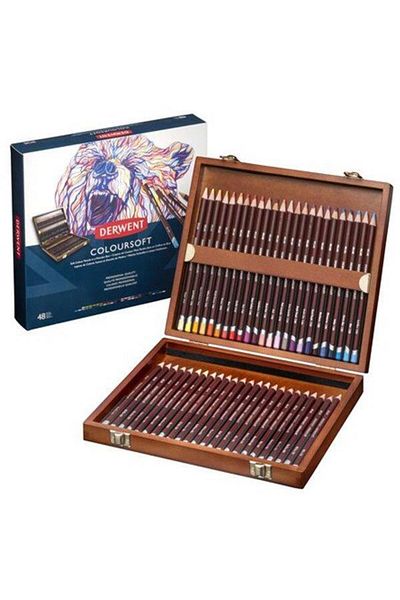 Derwent Colorsoft Wooden Box of 48