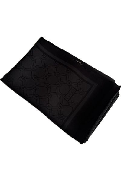 Vakko Şal Jacquard Monogram Seria Specială 40830-Negru