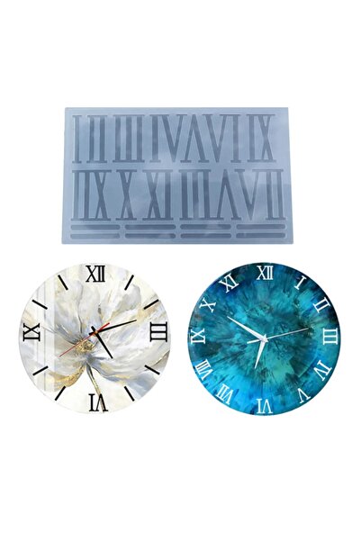 Tinky Winky Epoksi Roma Rakam Seti Silikon Epoksi Saat Kalıbı