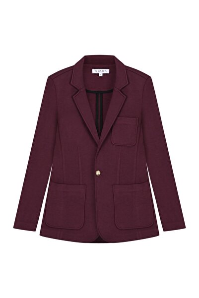 AURA BEA ÖRME CEKET BORDO