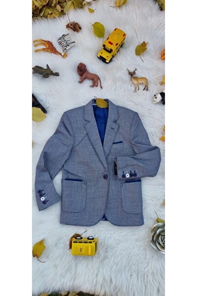 Butik Erkek çocuk keten blazer ceket