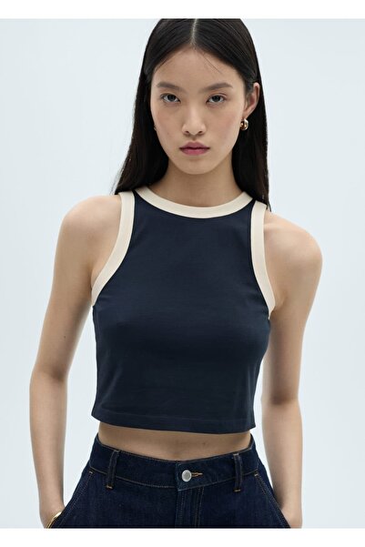 MANGO Woman Kontrast süslemeli bluz