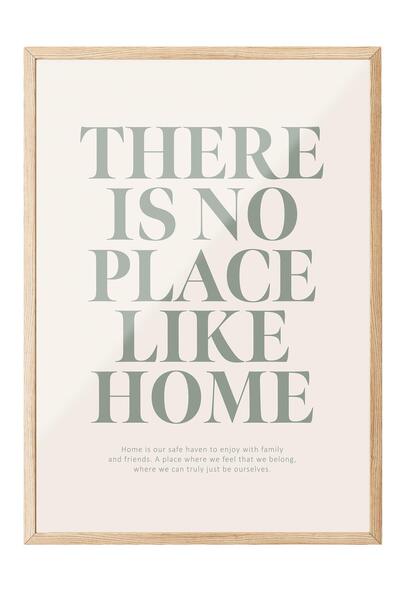 Postifull Ahşap Çerçeveli Tablo, Poster ve Çerçeve Seti, There Is No Place Li...