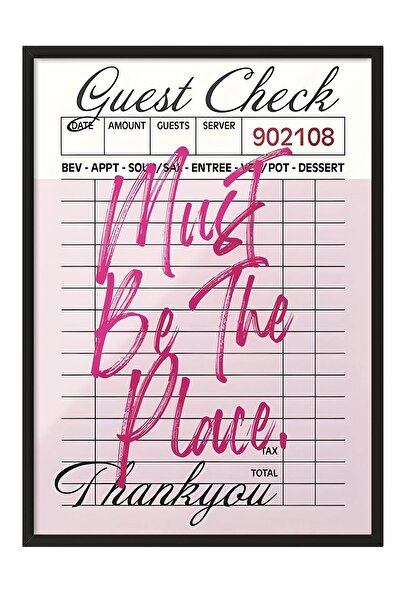 Postifull Siyah Çerçeveli Tablo, Poster ve Çerçeve Seti, Must be the place Co...