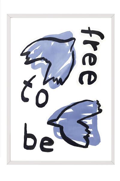 Postifull Tablou cu rama albă, set de poster și rame, pictură murală, seria F...