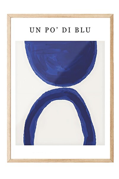 Postifull Tablou cu rama din lemn, set de postere si rame, seria Un Po' Di Blu Comfort NR:108603