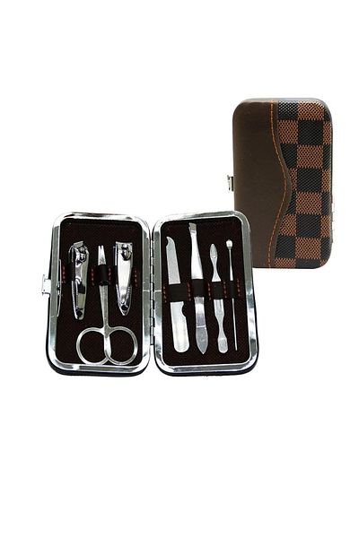 Hanedanev 7 Piece Manicure Pedicure Set Stainless Steel, Steel Nail Clipper Care Set with Bag