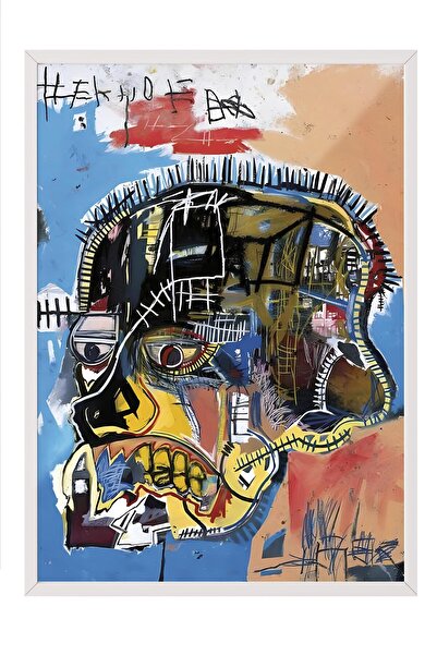 Postifull Beyaz Çerçeveli Tablo, Poster ve Çerçeve Seti,  Duvar Tablosu, Basq...