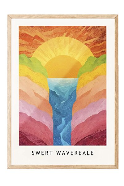 Postifull Tablou cu ramă din lemn, set de postere și rame, Candy Garden - Ser...