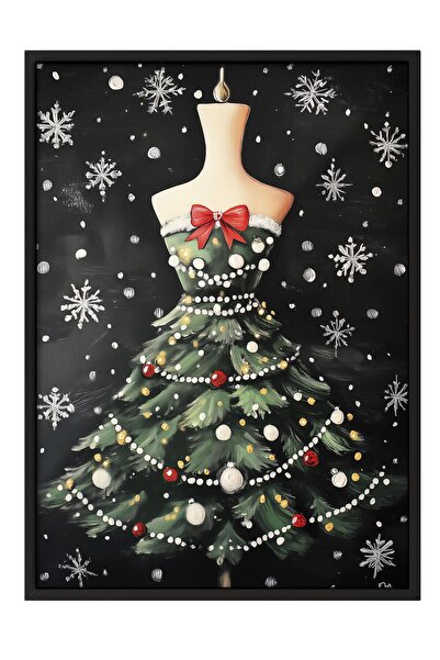 Postifull Black Framed Painting, Poster and Frame Set, New Year Comfort Series No:108749