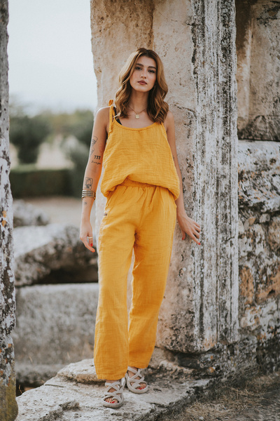 Cosibello Home Vita Muslin Trousers Mustard