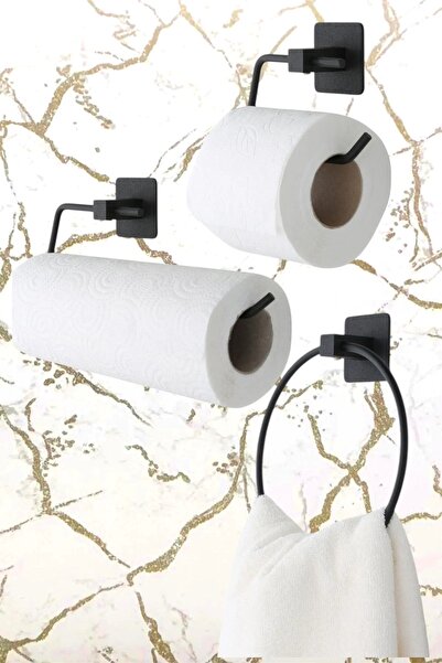 VOİVA Modern Adhesive Wc Paper Towel Solo Towel and Towel Holder