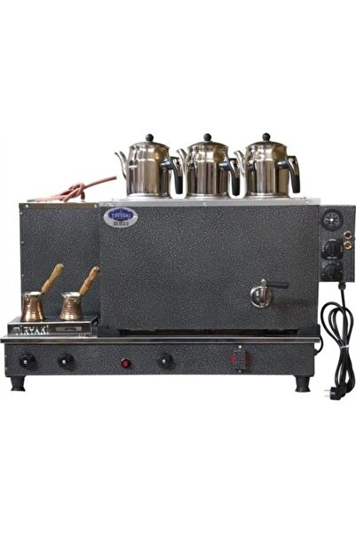 OSMANLI Orijinal Tiryaki 3 Demlikli Statik Tamotomatik Çay Ocağı Kazanı - Açı...