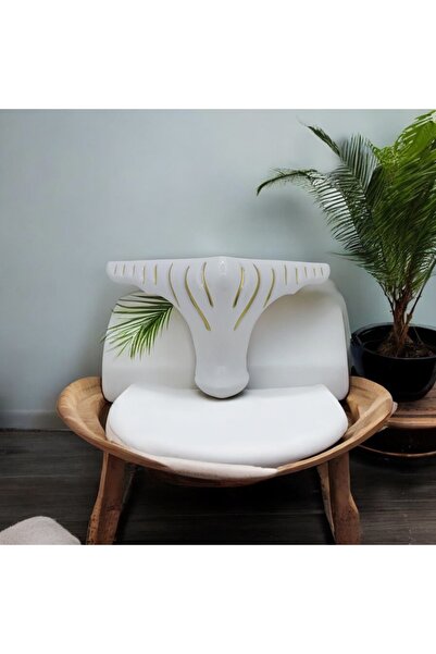 KOLDOOR Nil Gold Striped White Furniture Sofa Chester Base Leg 12 cm 1 Piece