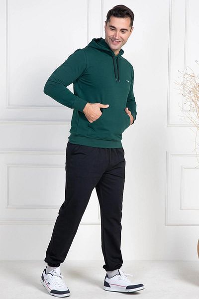ByLohusa Σετ ανδρικές πιτζάμες Green Sports Model Plus Size