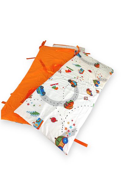Bebek Özel Baby Child Protection for 70X110 Park Crib - 4 Pieces Traffic Orange