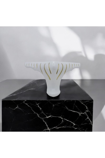 KOLDOOR Nil Gold Striped White Furniture Sofa Chester Base Leg 12 cm 1 Piece