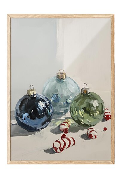 Postifull Wooden Framed Painting, Poster and Frame Set, New Year Comfort Series No:108741