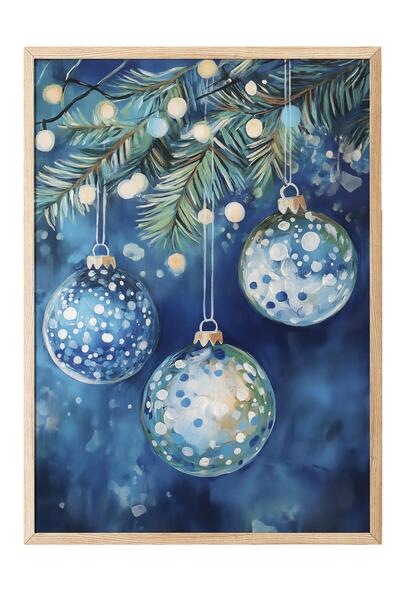 Postifull Wooden Framed Painting, Poster and Frame Set, New Year Comfort Series No:108768