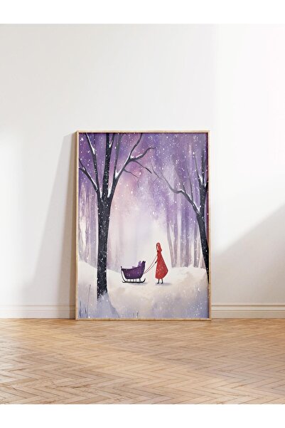 Postifull Wooden Framed Painting, Poster and Frame Set, New Year Comfort Series No:108792