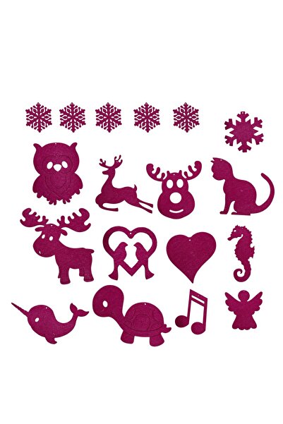 Next Craft Ornament pentru brad de Crăciun 19 opțiuni de culoare din pâslă