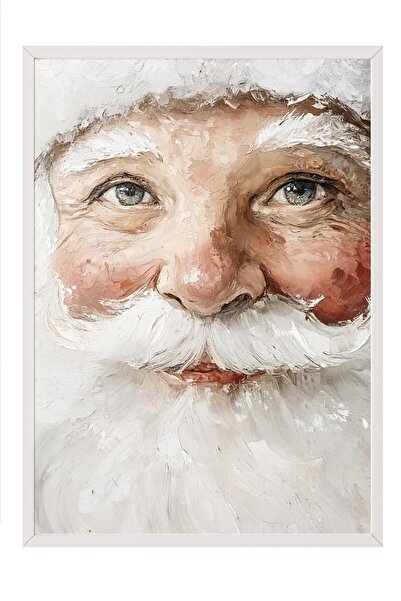 Postifull White Framed Painting, Artistic Design Wall Painting, New Year's Comfort Series No:108744