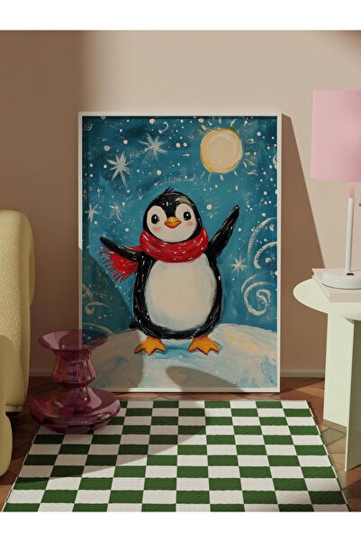 Postifull Tablou cu rama alba, pictura de perete cu design artistic, seria Comfort de Anul Nou NR:108767