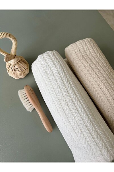 MİNT COLLECTİON Açık Kahve Örgü Pike Bebek Battaniyesi Mintcollection