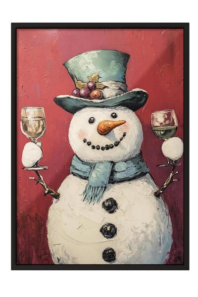 Postifull Siyah Çerçeveli Tablo, Poster ve Çerçeve Seti, Yılbaşı Comfort Seri...