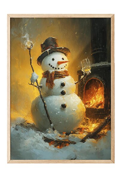 Postifull Wooden Framed Painting, Poster and Frame Set, New Year Comfort Series No:108813