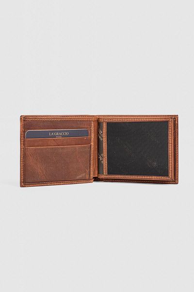 La La'Graccio Paris Мъжки портфейл La'graccio Paris от естествена кожа Crazy Tan