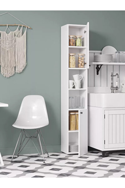 Lavanta Mobilya İmalat POSOF MDF BEYAZ ÇOK AMAÇLI MUTFAK DOLABI (Gıda Dolabı) (1. Sınıf MDF)