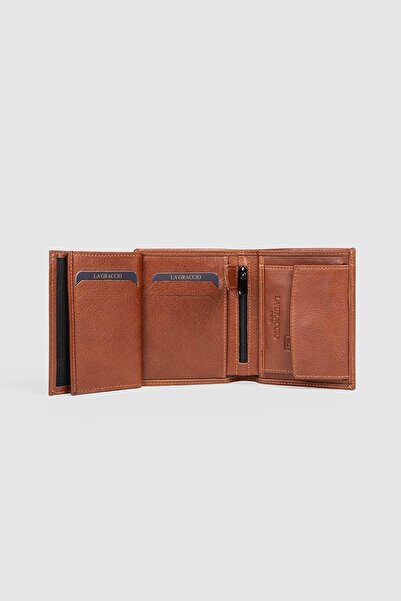 La La'Graccio Paris La'Graccio Paris Genuine Leather Men's Wallet Brown