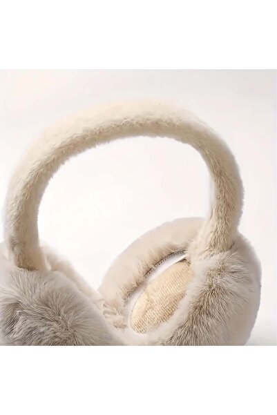 MYZİ STORE Plush Foldable Earphones Cold Protective Soft Plush Winter Earphones