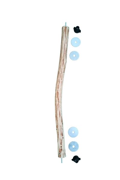 Wooden Bird Jako Parrot Natural Wood Double Sided Screw Perch (100 Cm)