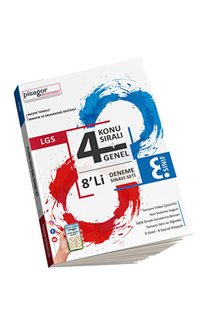 Özgün Yayınları 8.sınıf Pisagor 4 4 8li Konu Sıralı Deneme  Zeka Küpü Yayınları