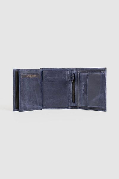 La La'Graccio Paris Ανδρικό πορτοφόλι La'graccio Paris από γνήσιο δέρμα Crazy Navy Blue