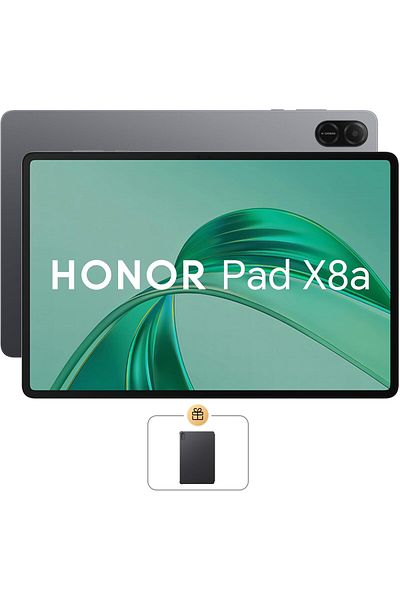 HONOR باد X8a واي فاي (4+128) جيجا بايت NDL-W09 رمادي فضائي مع غطاء قابل للطي