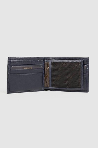 La La'Graccio Paris Ανδρικό πορτοφόλι La'Graccio Paris από γνήσιο δέρμα Navy Blue