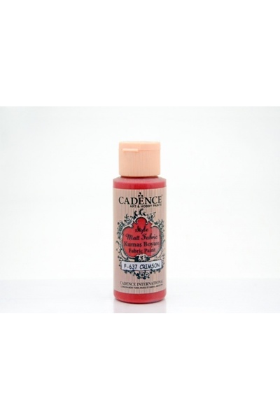 Cadence STYLE MATT KUMAŞ BOYA F-637 CRIMSON KIRMIZI 59ML