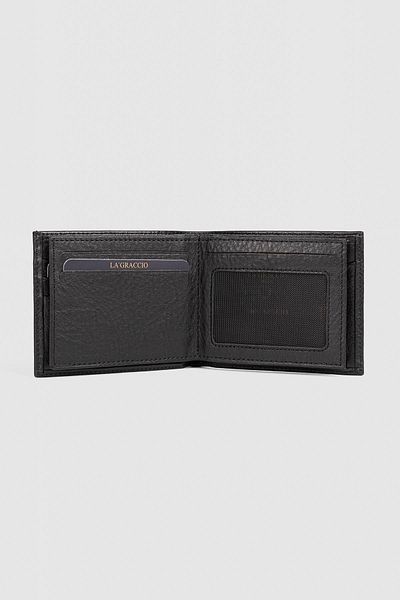 La La'Graccio Paris Мъжки портфейл от естествена кожа La'Graccio Paris, черен