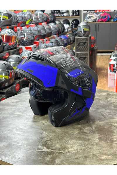 JİEKAİ Jiekai Helments Çene Açılır Kask Mavi-siyah M Bedendir