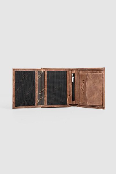 La La'Graccio Paris Мъжки портфейл от естествена кожа La'Graccio Paris, цвят Crazy Brown